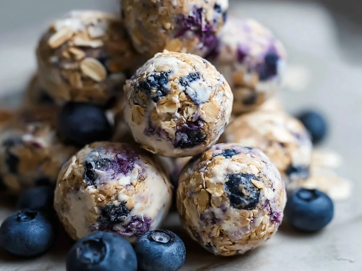 Blueberry Cheesecake Protein Bites: Healthy No-Bake Snack - Image 1