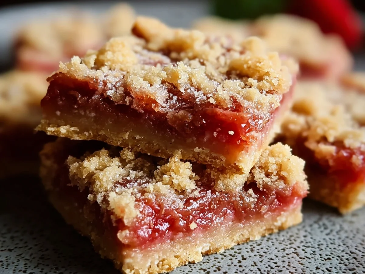 Buttery Rhubarb Shortbread Bars Recipe - Image 1