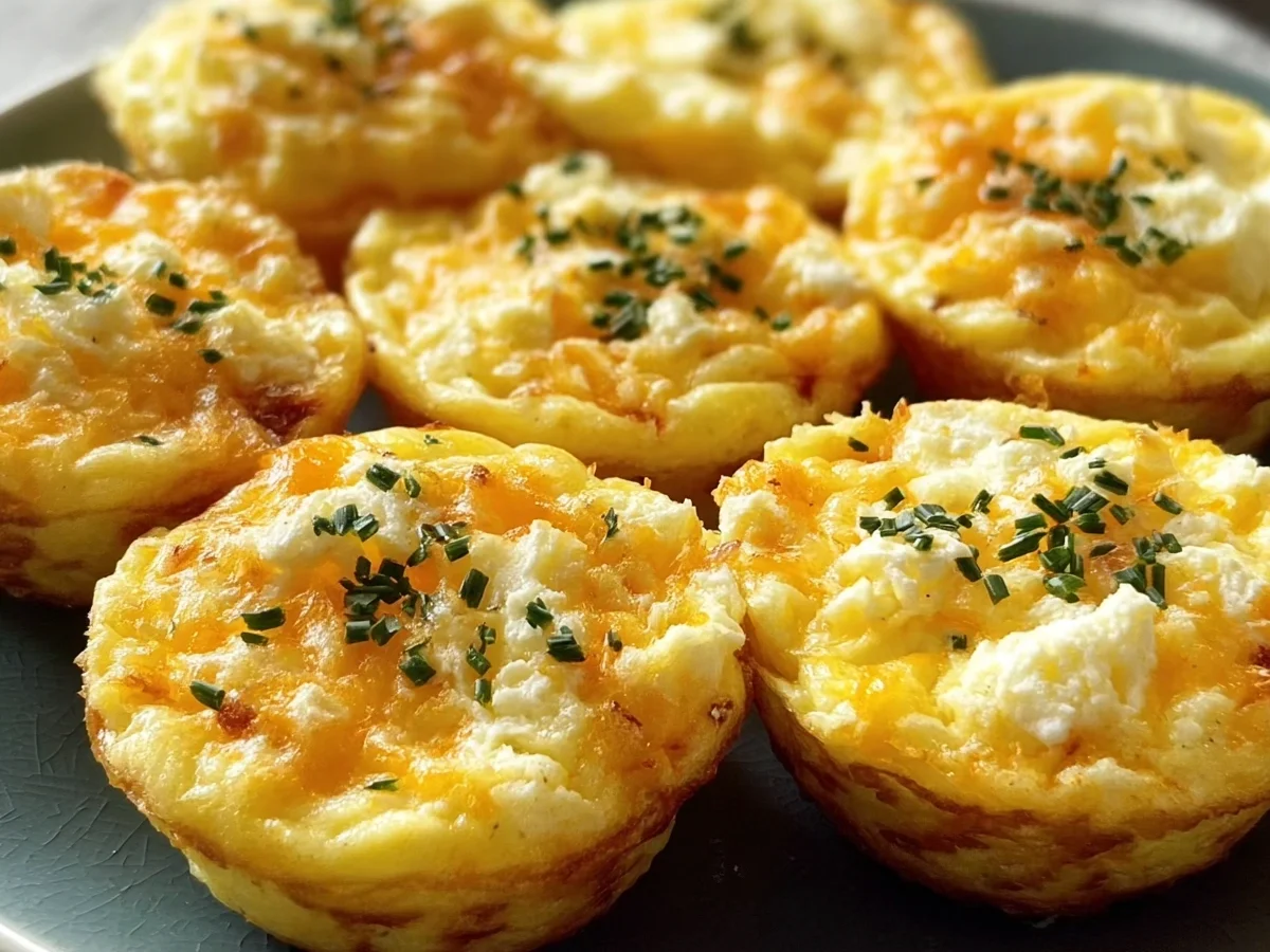 Cheesy Cottage Cheese Egg Bites in Muffin Tins - Image 1