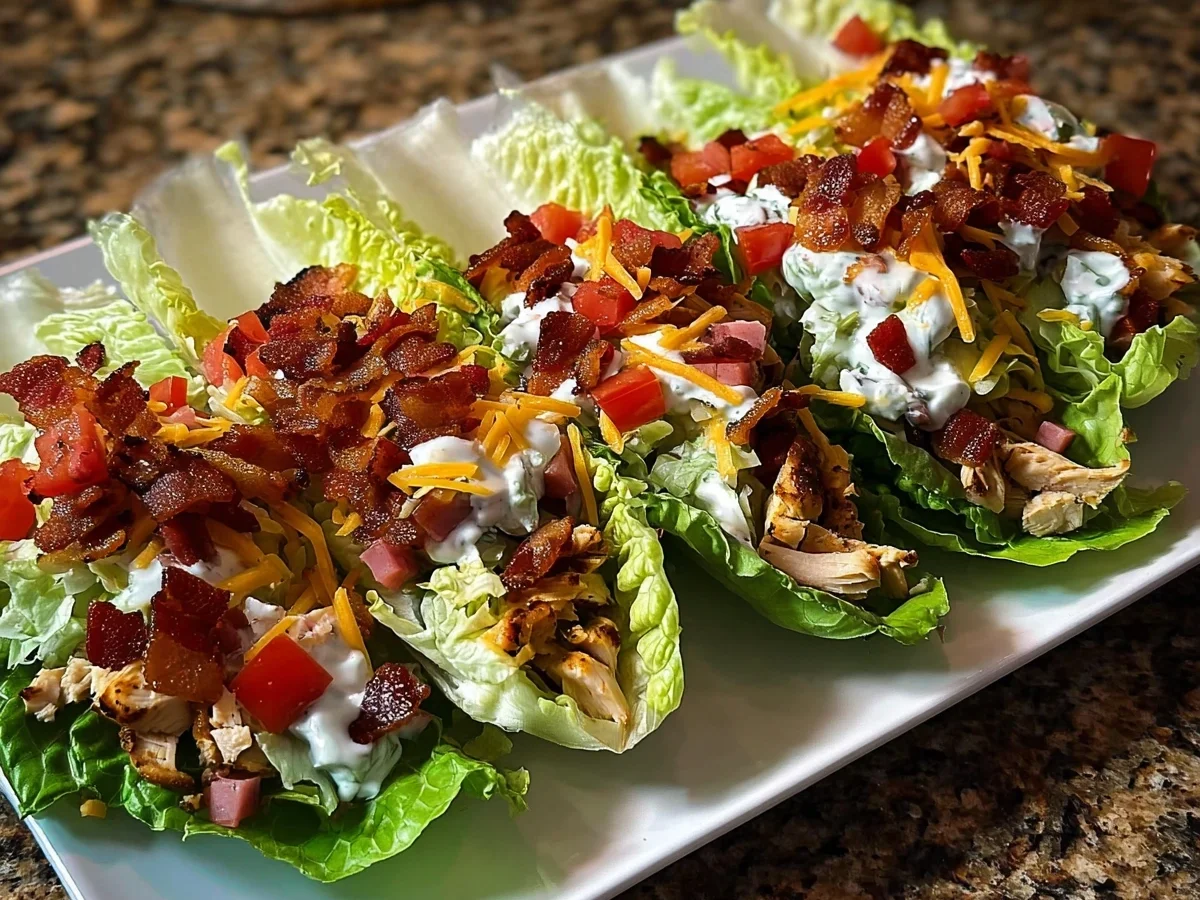 Chicken Turkey Ham Ranch Lettuce Boats: Quick Low-Carb Lunch - Image 2
