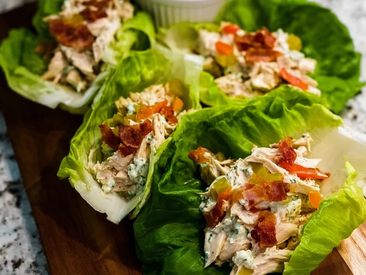 Chicken Turkey Ham Ranch Lettuce Wraps | Low Carb & Quick - Image 1