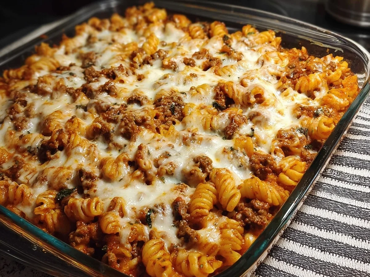 Cottage Cheese Ground Beef Protein Pasta Bake - Image 1