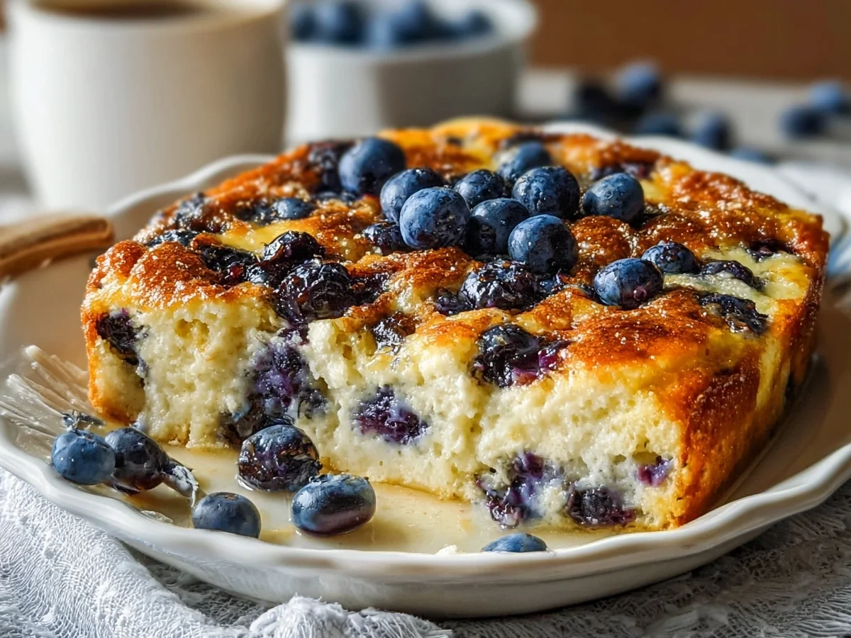 Creamy Blueberry Cottage Cheese Breakfast Bake - Image 1