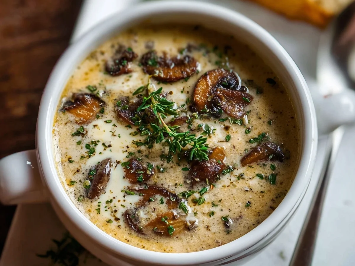 Creamy Cottage Cheese Mushroom Soup: Protein-Rich - Image 1