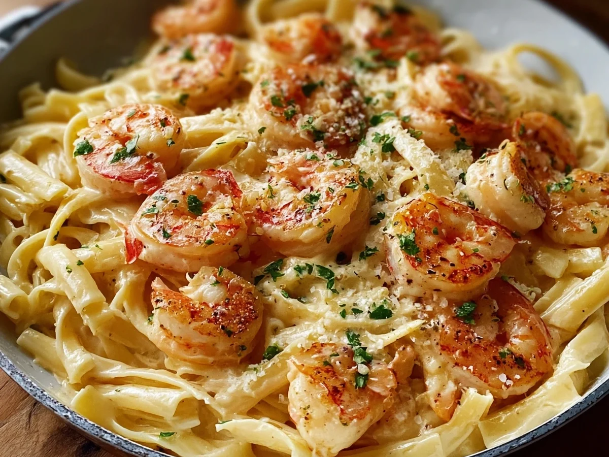 Creamy Garlic Shrimp Pasta: Quick Meal Prep - Image 1