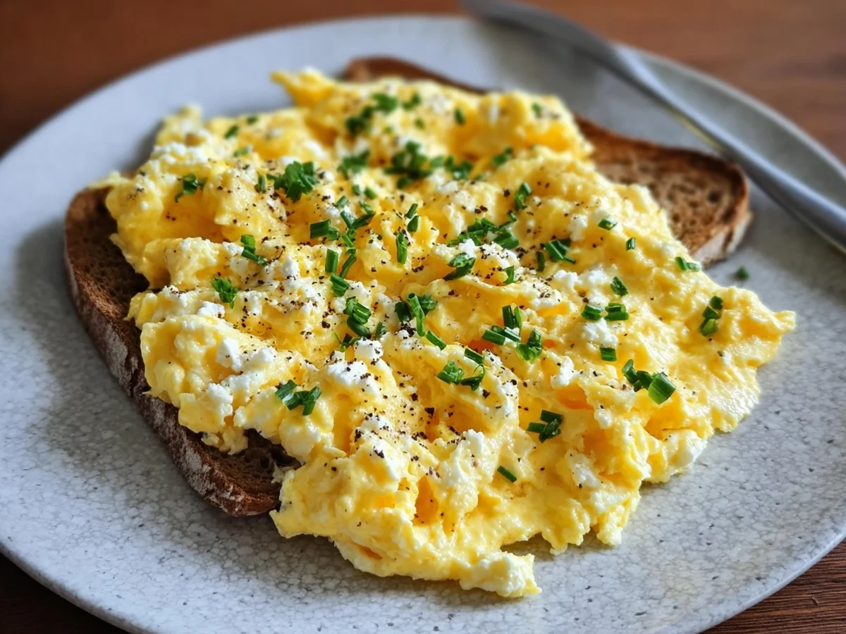 Creamy Scrambled Eggs with Cottage Cheese | Protein Breakfast - Image 2