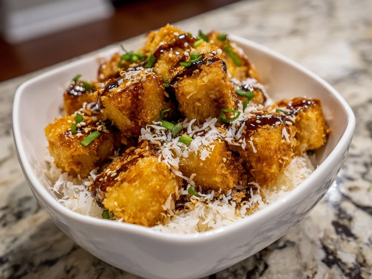Crispy Coconut Crusted Tofu Bowl Recipe - Image 2