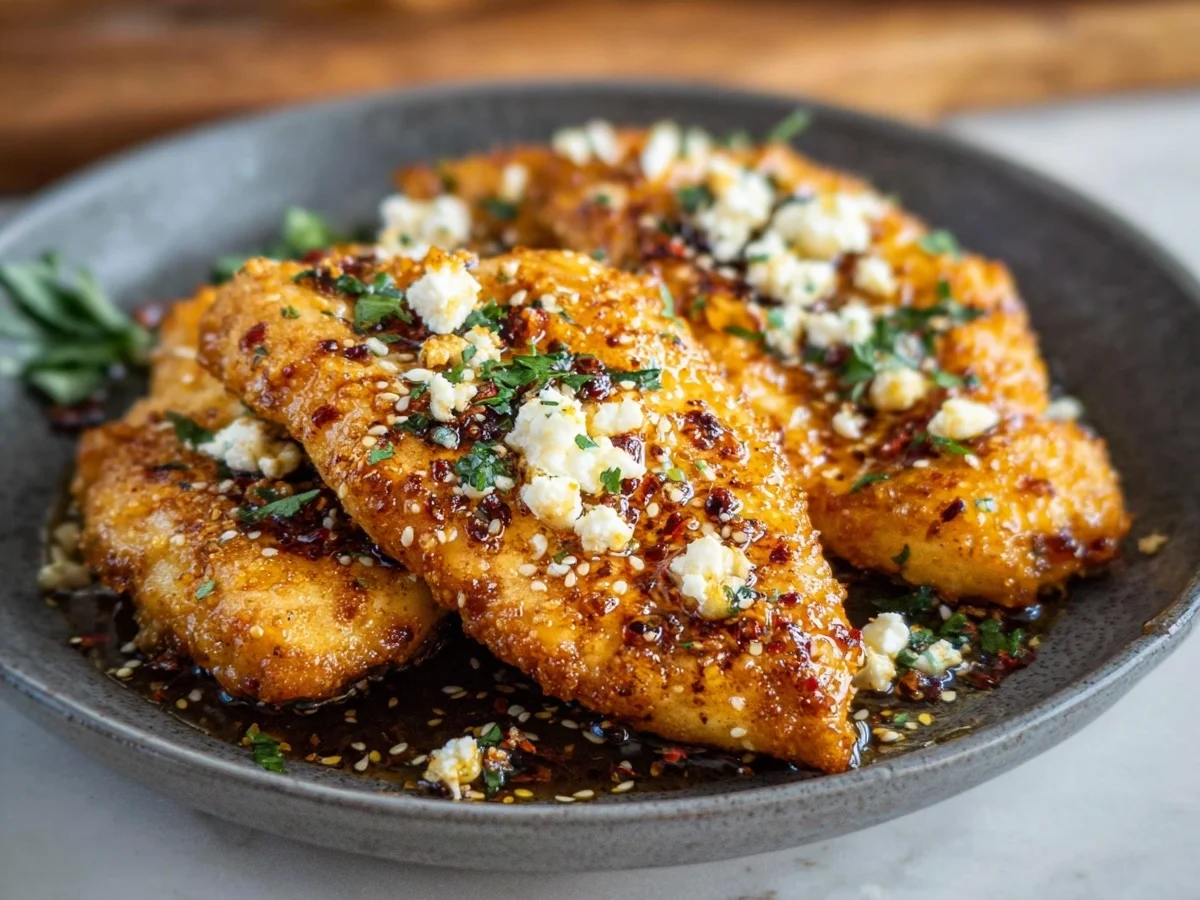 Crispy Hot Honey Feta Chicken: Quick Dinner Recipe - Image 1
