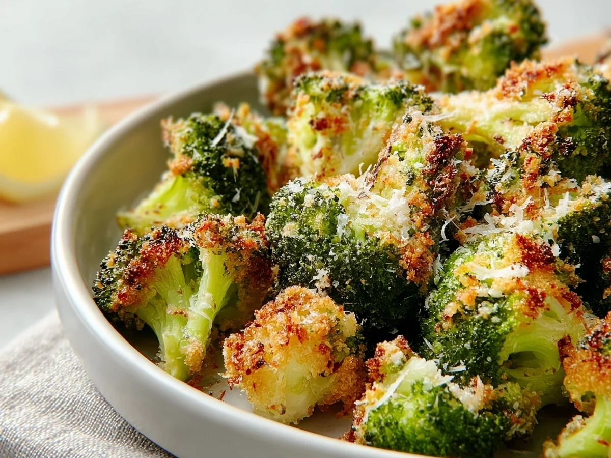 Crispy Parmesan Crusted Broccoli Florets in 20 Mins - Image 1