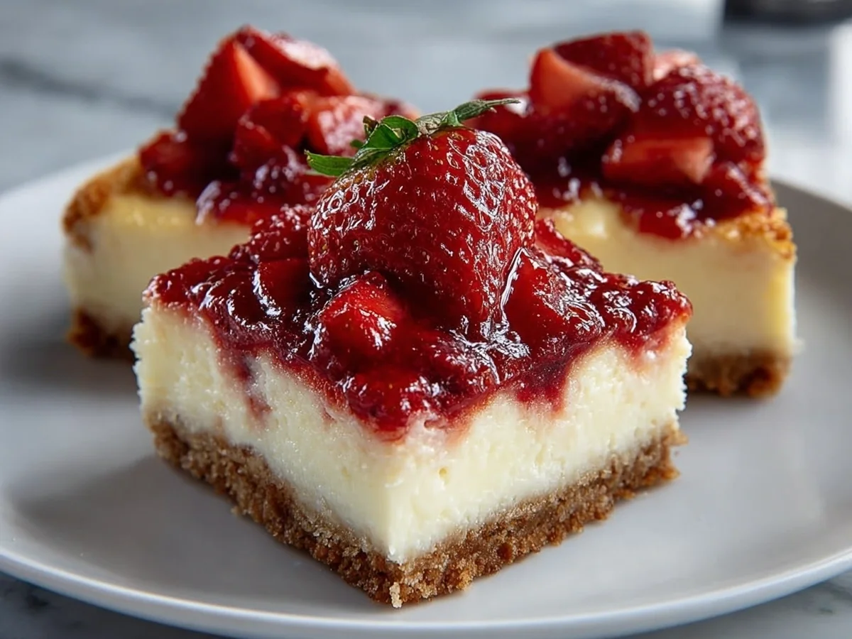 Easy Keto Strawberry Cheesecake Bars - Image 2