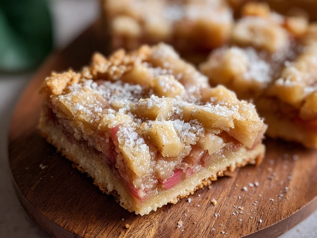 Easy Rhubarb Bars with Buttery Shortbread Crust - Image 1