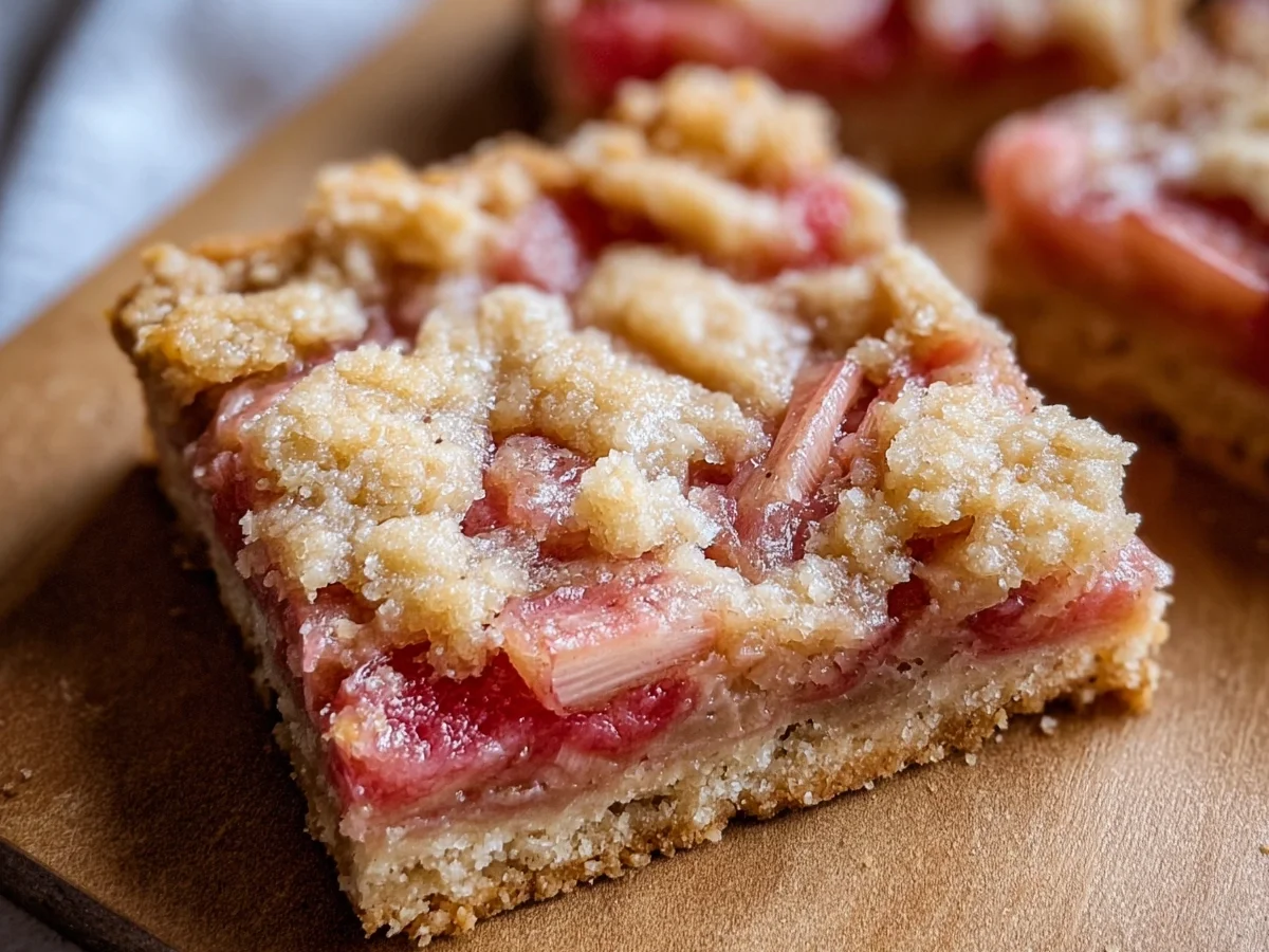 Easy Rhubarb Bars with Buttery Shortbread Crust - Image 2
