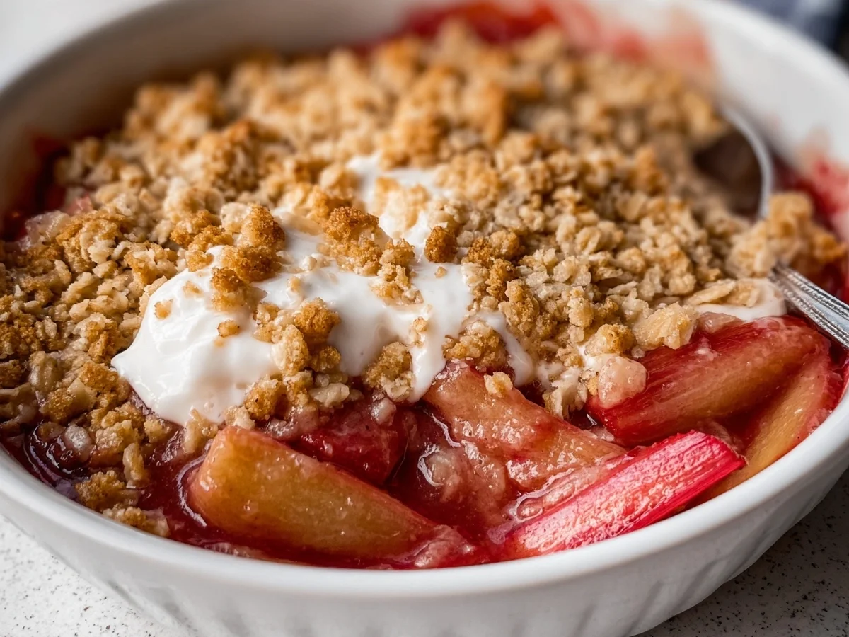 Easy Rhubarb Crisp Recipe: Quick & Delicious Dessert - Image 1