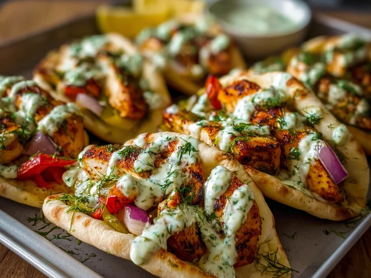 Easy Sheet Pan Chicken Pitas with Herby Ranch - Image 2