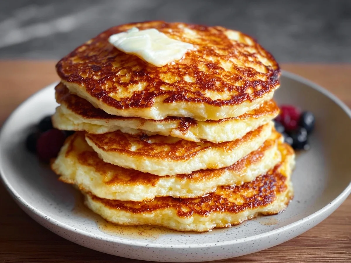 Fluffy High-Protein Cottage Cheese Pancakes - Image 1