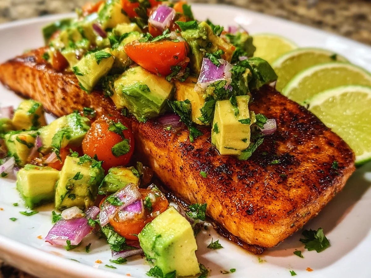 Grilled Salmon with Avocado Salsa - Healthy & Low-Carb - Image 1