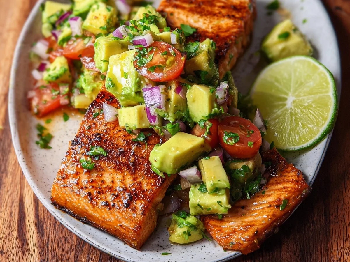 Grilled Salmon with Avocado Salsa - Healthy & Low-Carb - Image 2