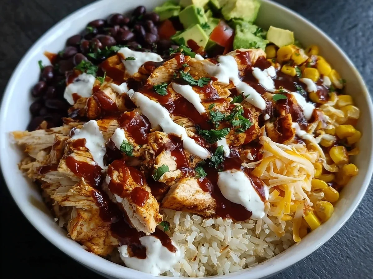 High Protein BBQ Ranch Chicken Bowl Recipe - Image 1