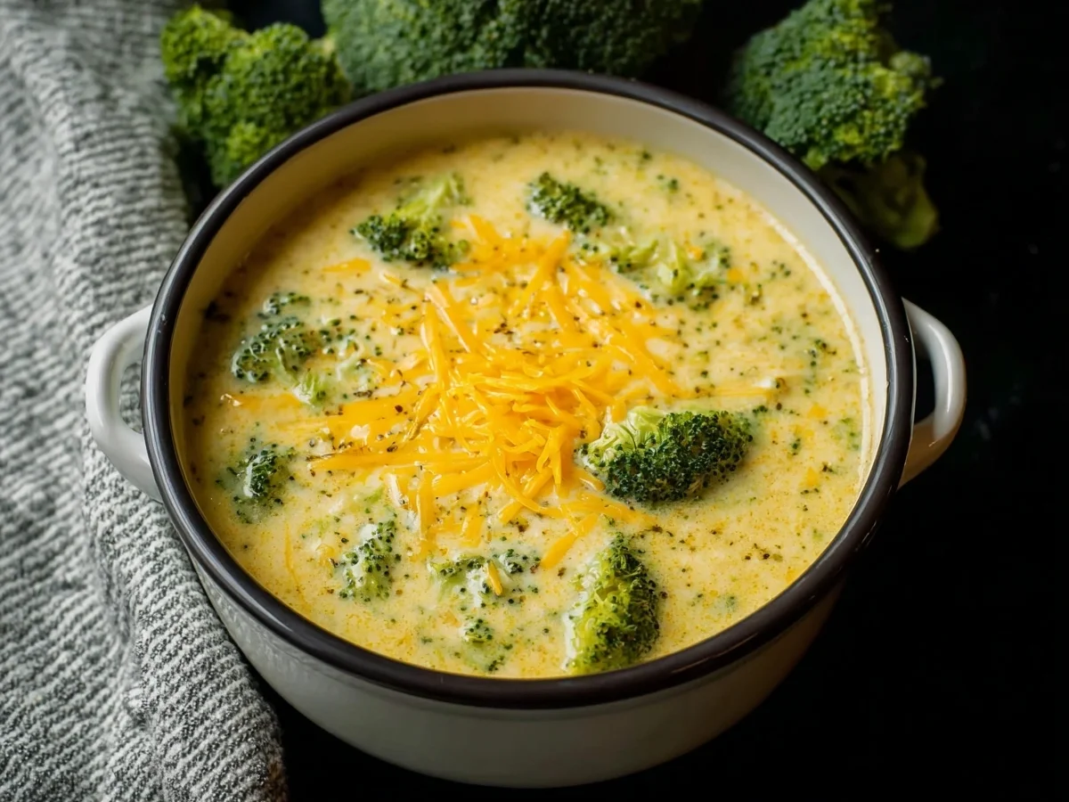 High Protein Broccoli Cheddar Soup: Healthy Comfort - Image 1