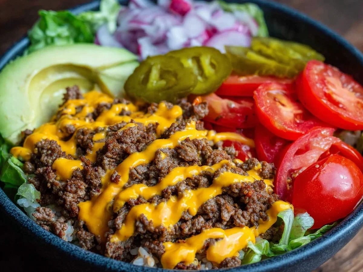 High-Protein Cheeseburger Bowls - Low-Carb Meal Prep - Image 1