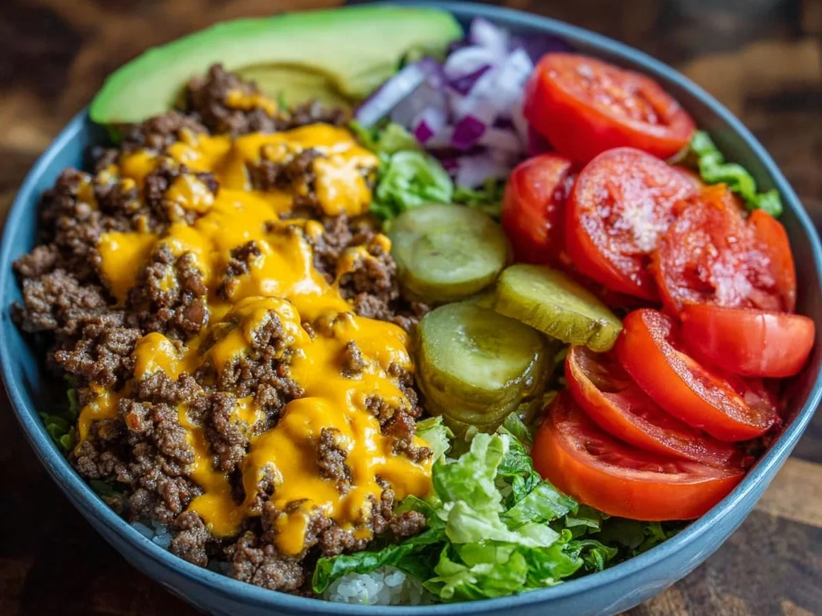 High-Protein Cheeseburger Bowls - Low-Carb Meal Prep - Image 2