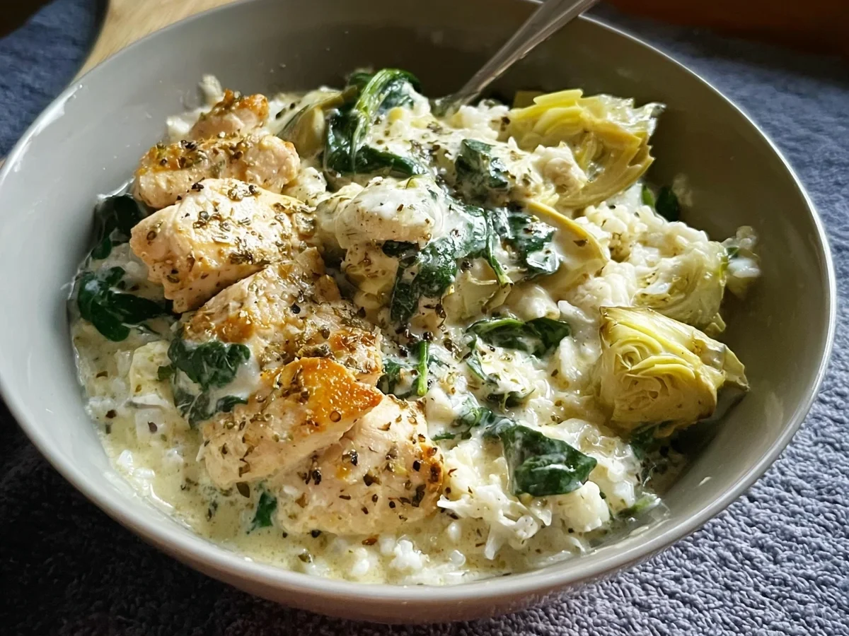 High Protein Cottage Cheese Chicken Artichoke Bowl - Image 1