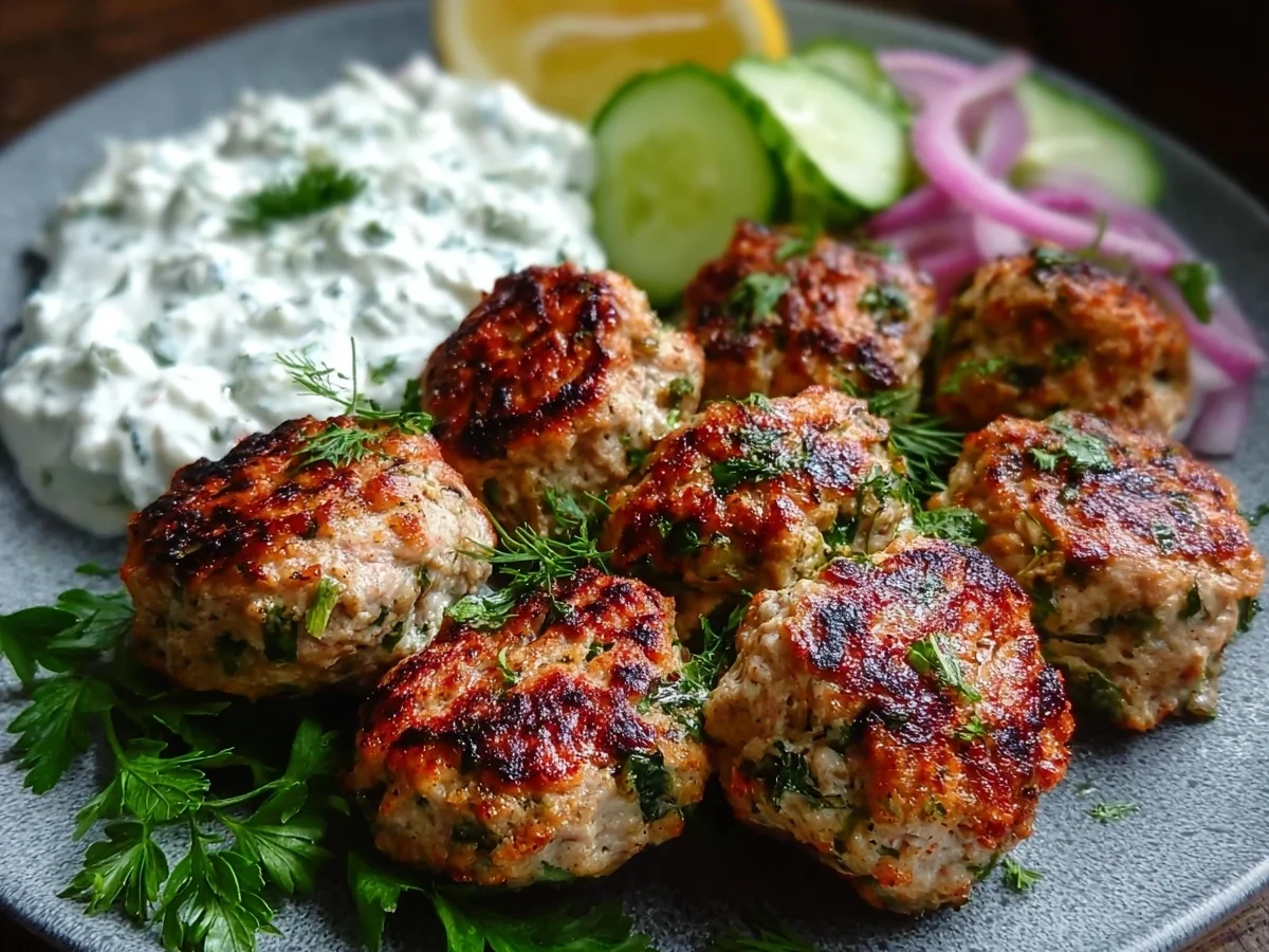 High-Protein Greek Turkey Meatballs with Tzatziki - Image 2