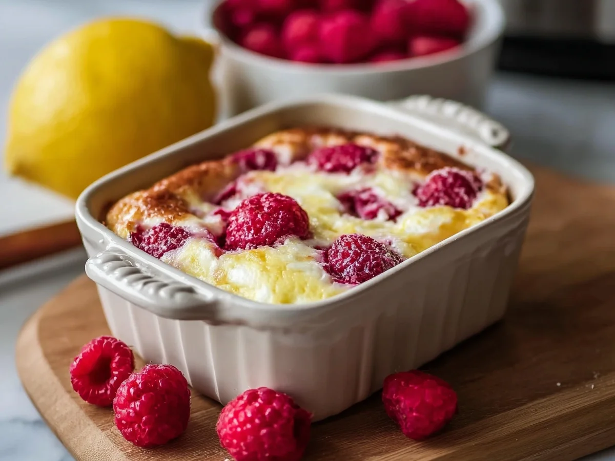 High Protein Lemon Raspberry Cottage Cheese Bake - Image 2