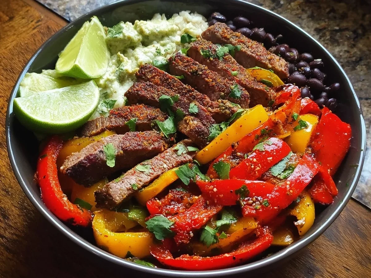 High Protein Steak Fajita Bowl: Quick & Easy Dinner - Image 2