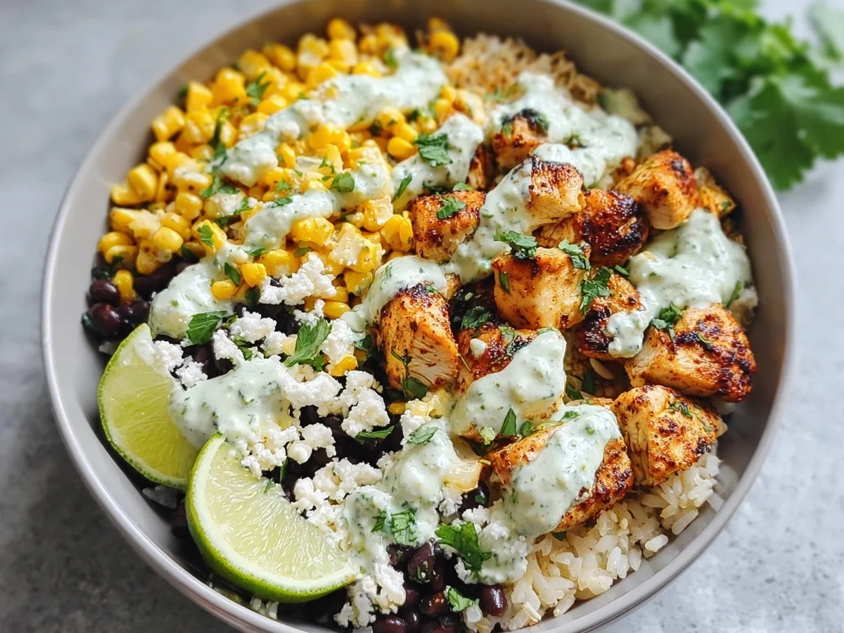 High-Protein Street Corn Chicken Bowl Meal Prep - Image 2