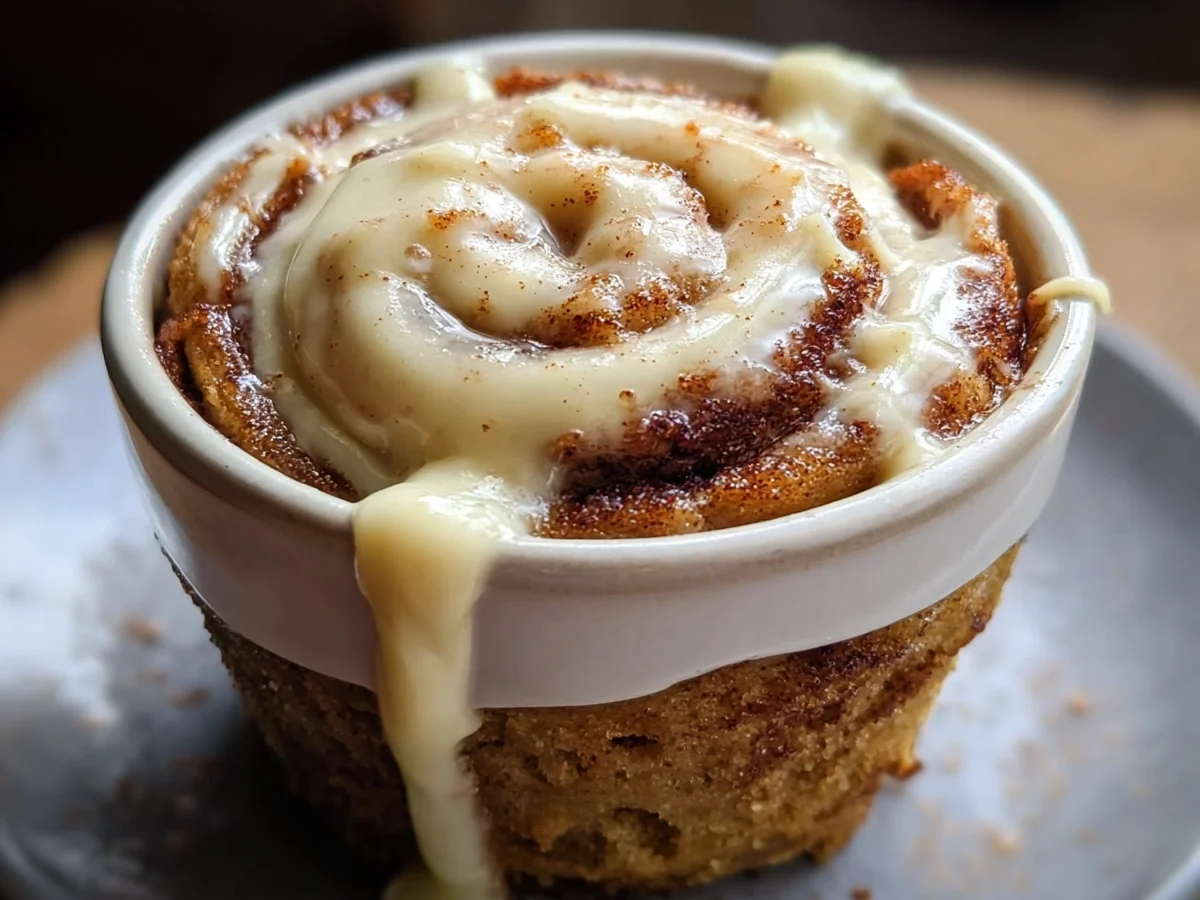 Keto Cinnamon Roll Mug Cake: 3-Minute Sugar-Free Treat - Image 1