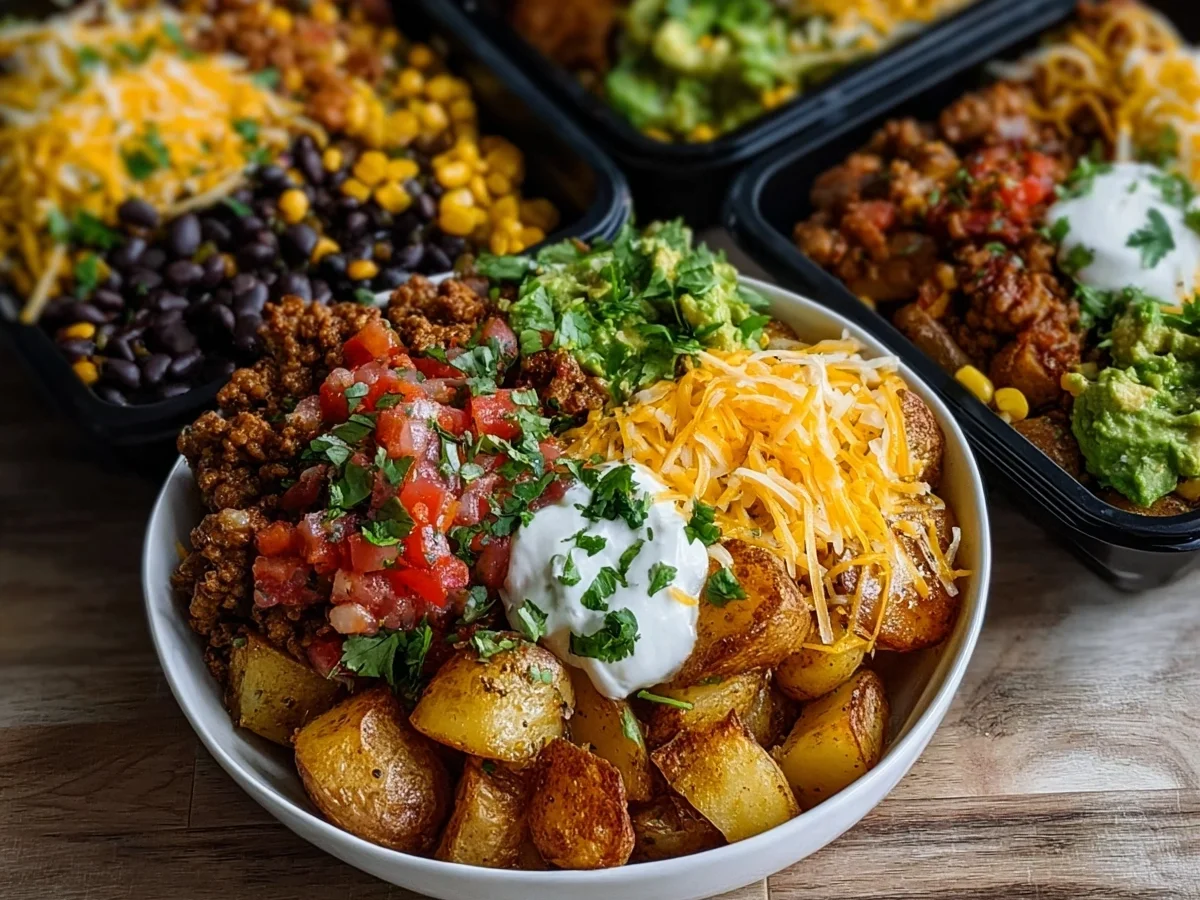 Loaded Potato Taco Bowl: High Protein Meal Prep - Image 1