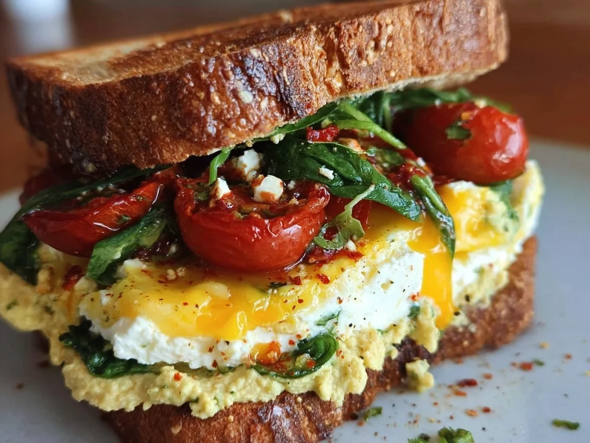 Mediterranean Breakfast Sandwich: Quick, High-Protein - Image 1