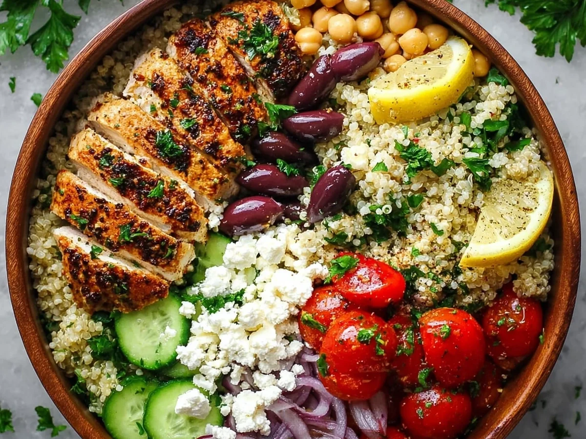 Mediterranean Chicken Bowl: Healthy Meal Prep Recipe - Image 1