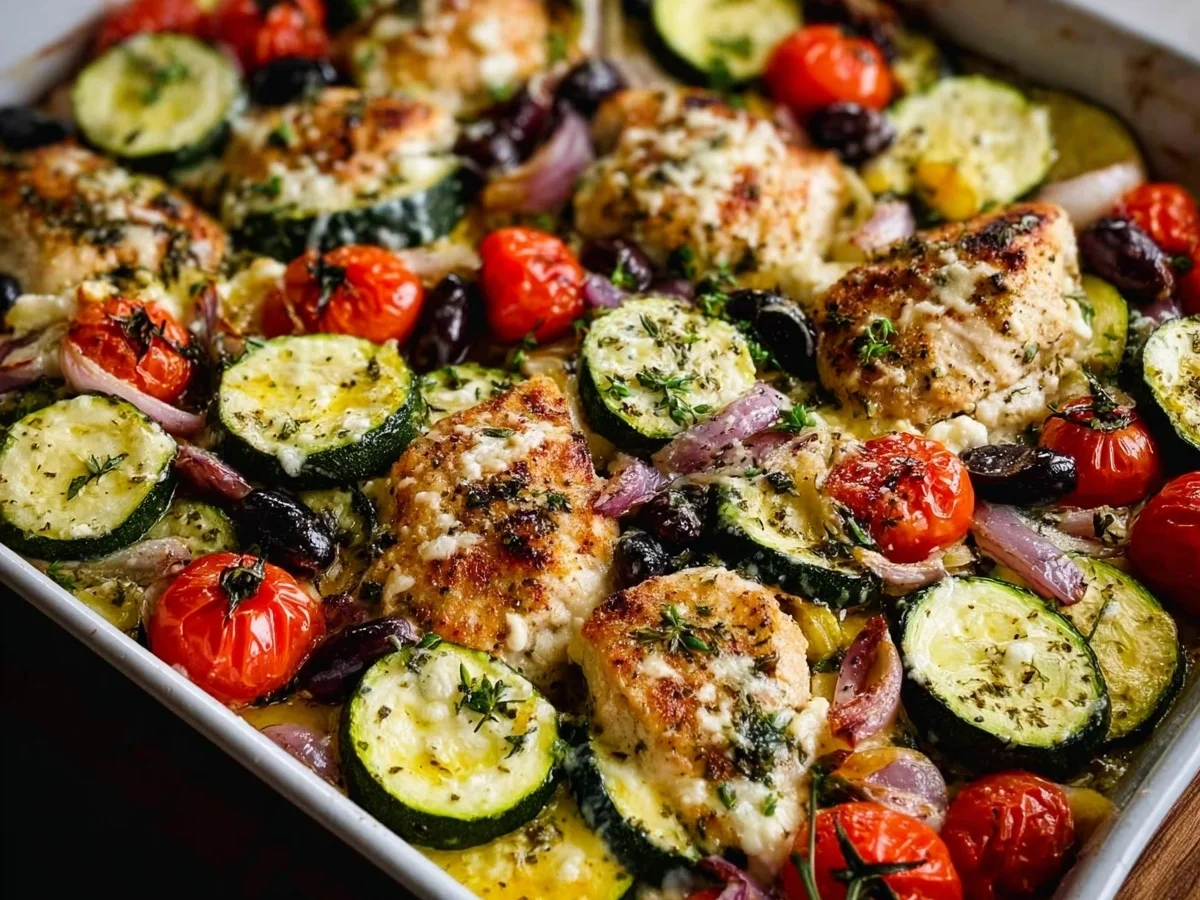 Mediterranean Chicken Zucchini Bake | One-Pan Healthy Meal - Image 1