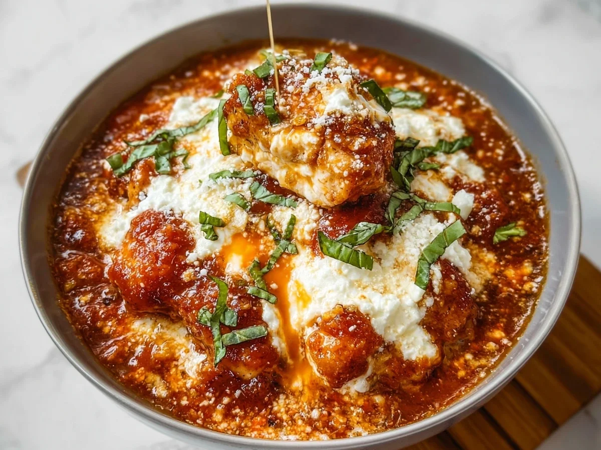 Protein Cottage Cheese Chicken Parm Bowl in 15 Mins - Image 1