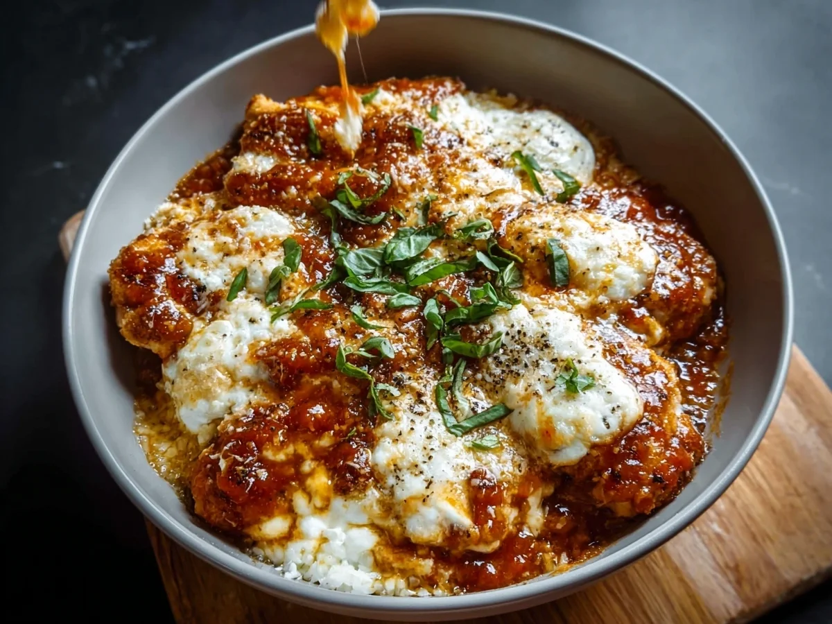 Protein Cottage Cheese Chicken Parm Bowl in 15 Mins - Image 2