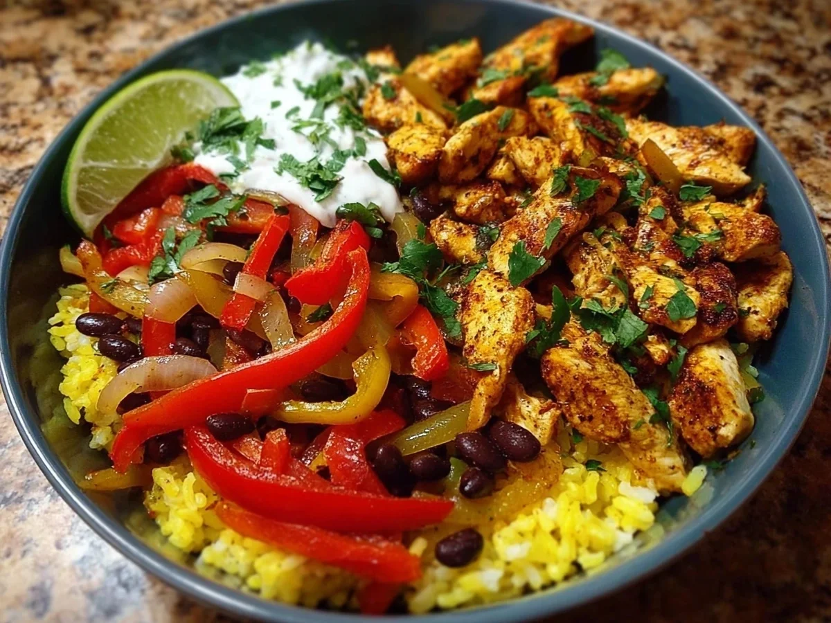 Quick Chicken Fajita Rice Bowls: High Protein Meal Prep - Image 2