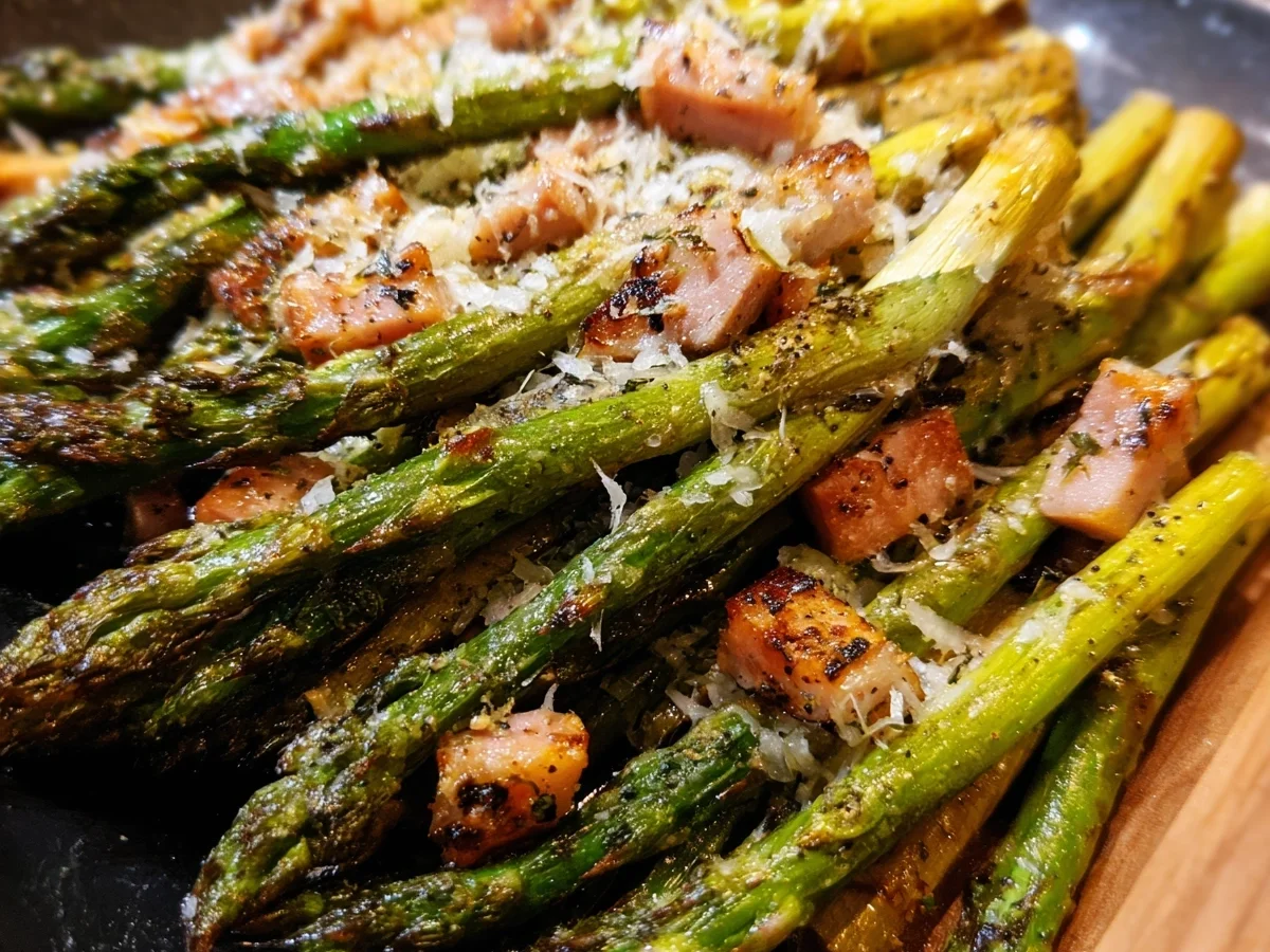 Roasted Asparagus & Turkey Ham with Parmesan - Image 1