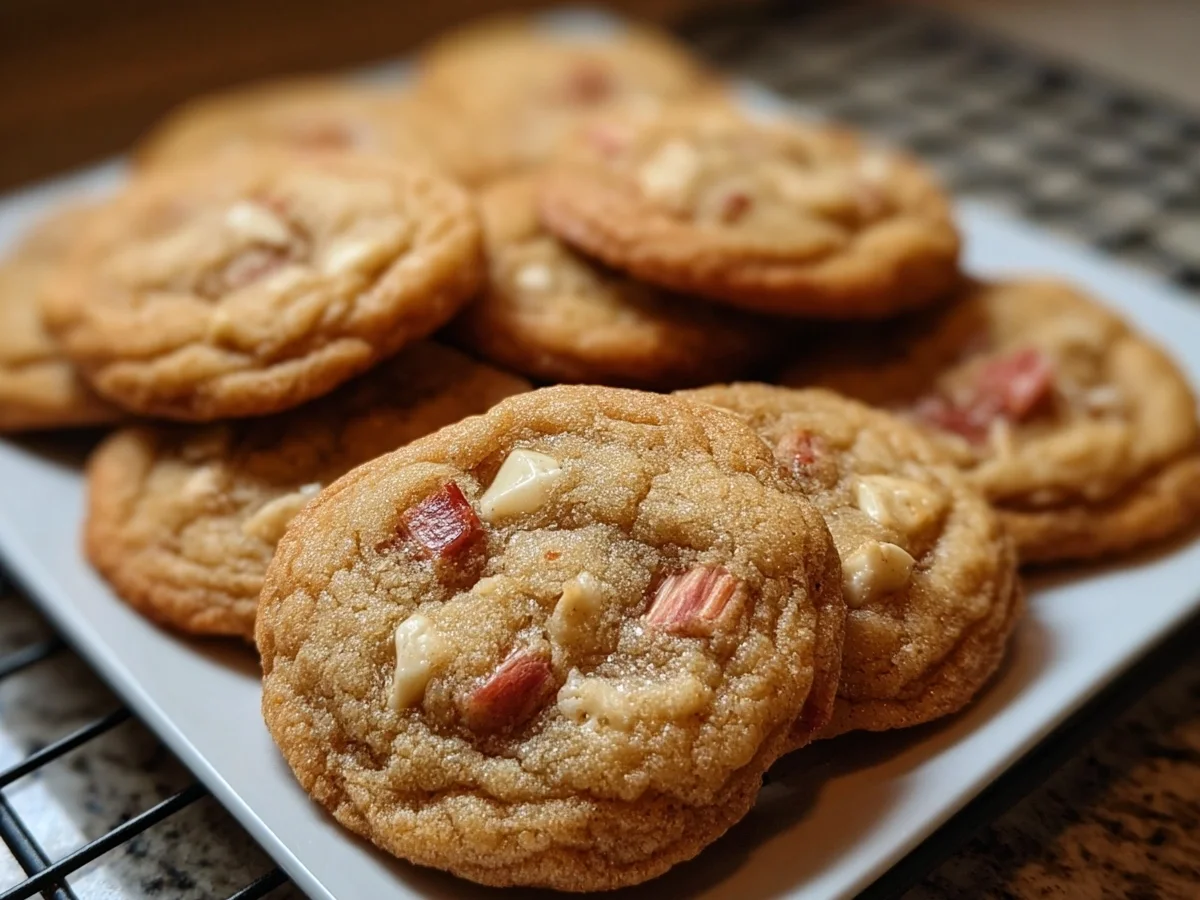 Soft Brown Sugar Rhubarb Cookies Recipe - Image 1