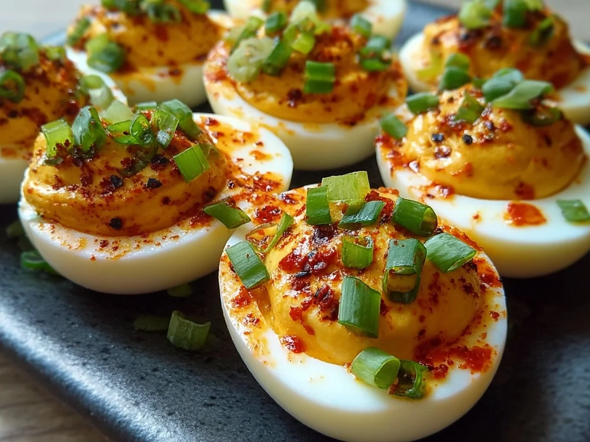 Spicy Chili Garlic Deviled Eggs Recipe - Image 2