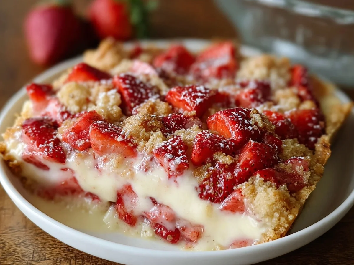 Strawberry Rhubarb Custard Dessert - Image 1