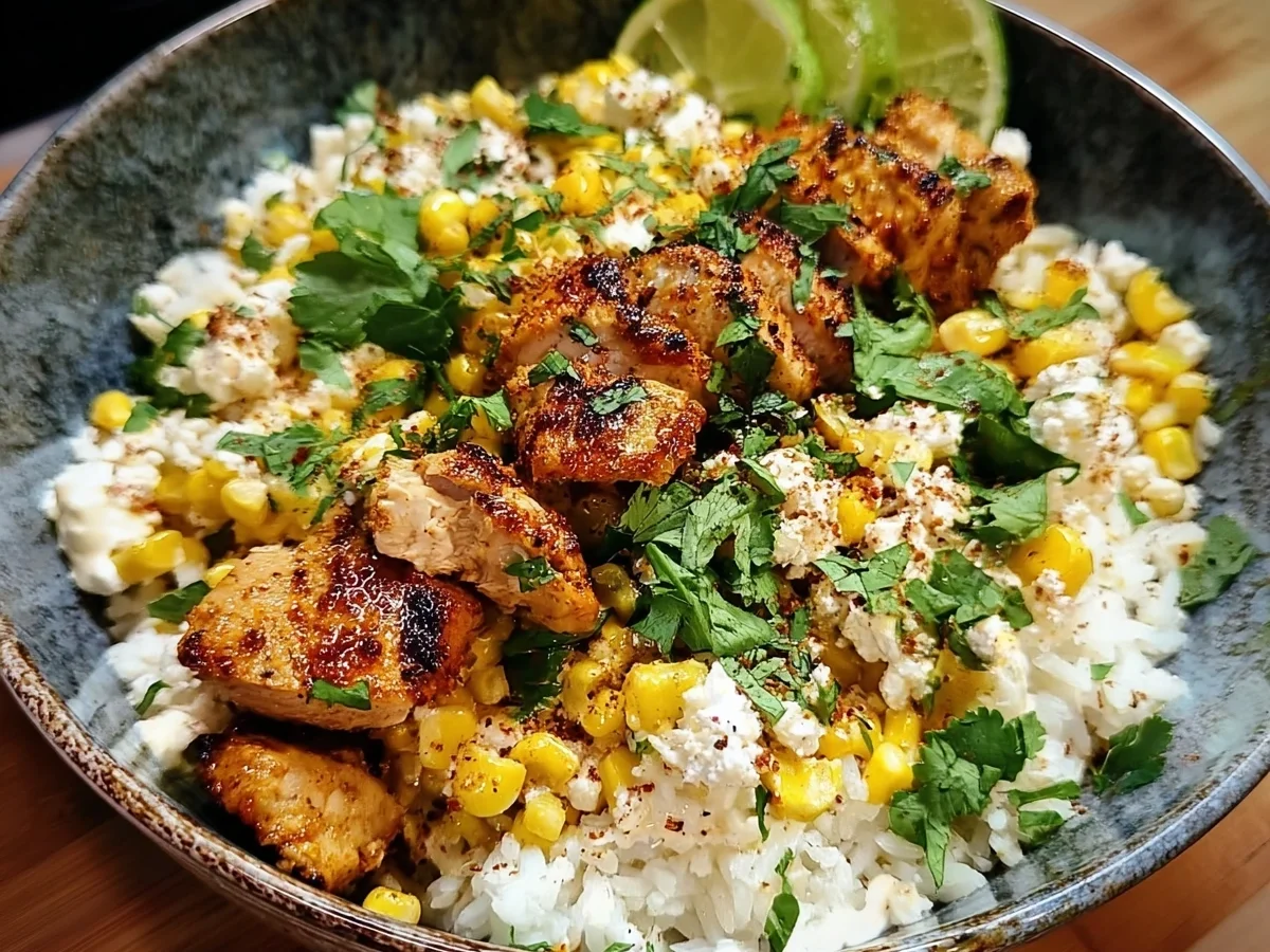 Street Corn Chicken Bowls: High Protein Meal Prep Recipe - Image 1