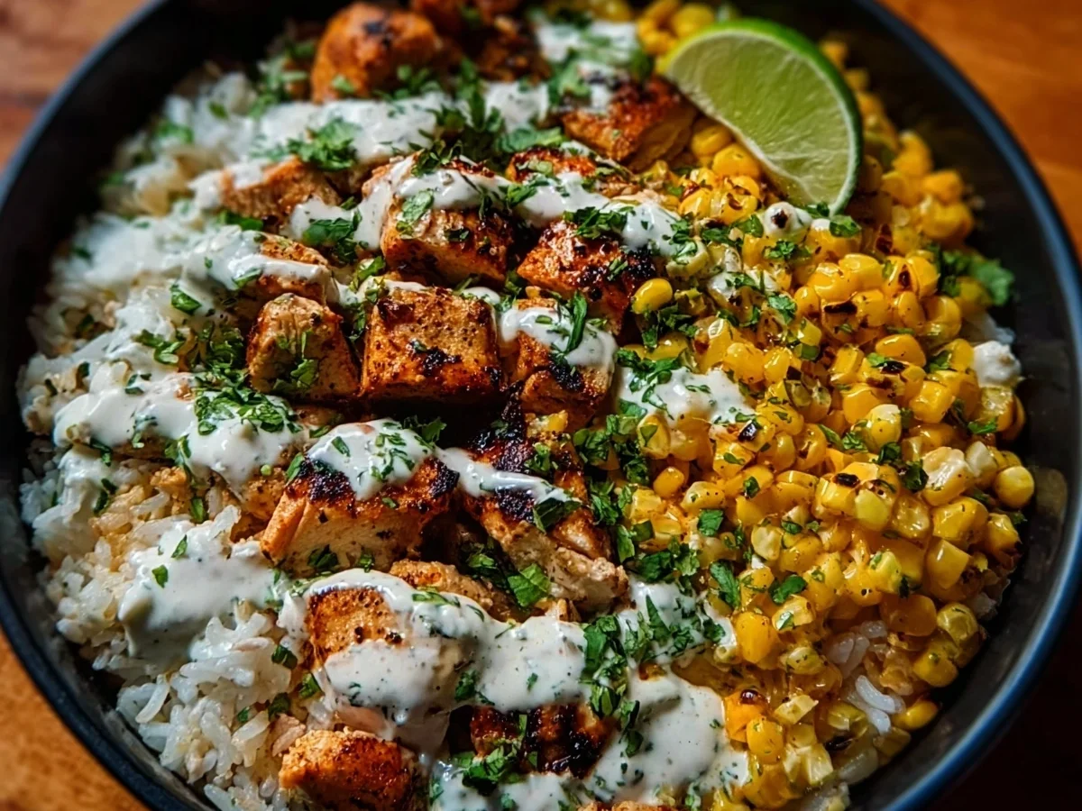 Street Corn Chicken Rice Bowl: High-Protein Meal Prep - Image 1