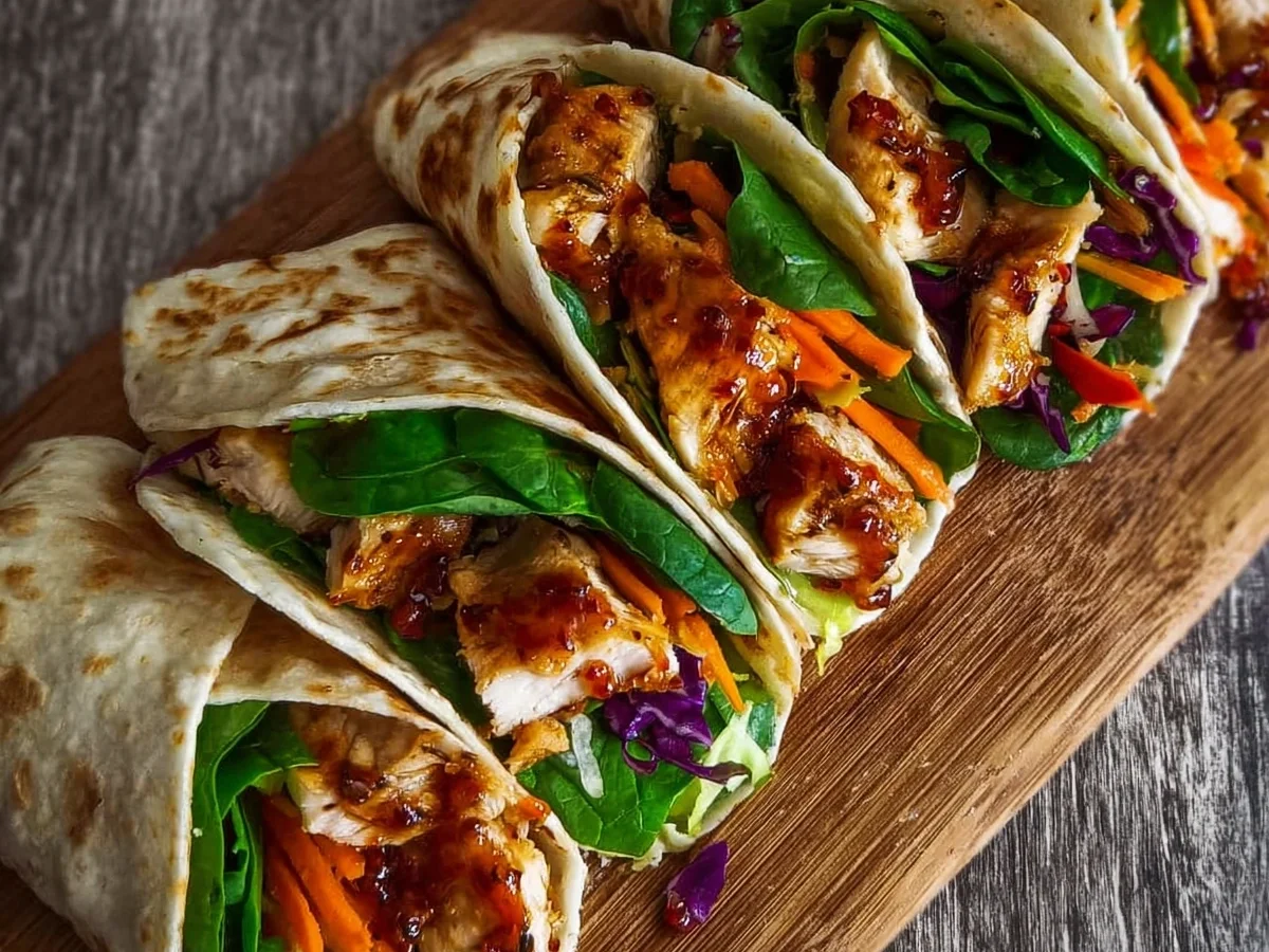 Sweet Chili Chicken Wraps | Quick Meal Prep - Image 1
