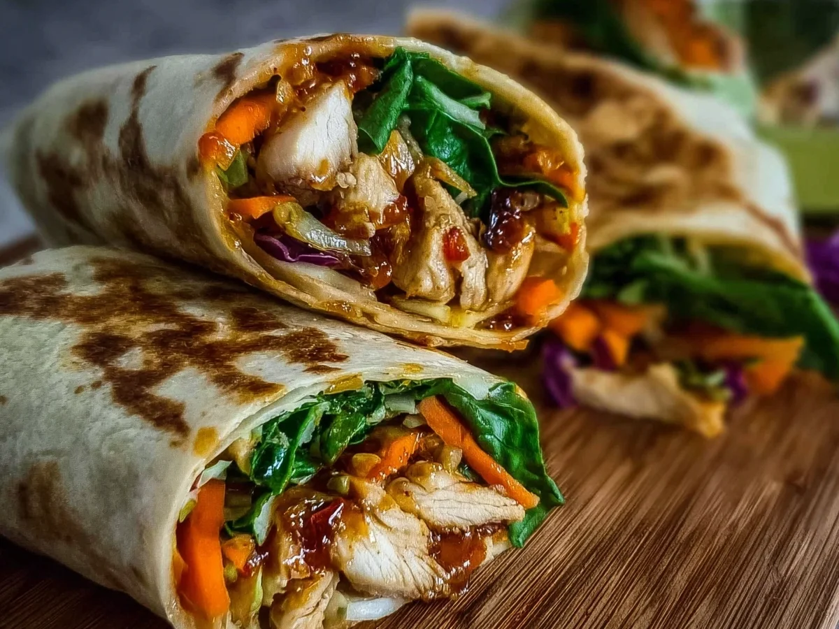 Sweet Chili Chicken Wraps | Quick Meal Prep - Image 2