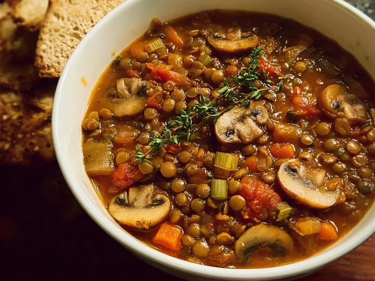 Vegan Lentil Mushroom Stew: Hearty & High-Protein Dinner - Image 1