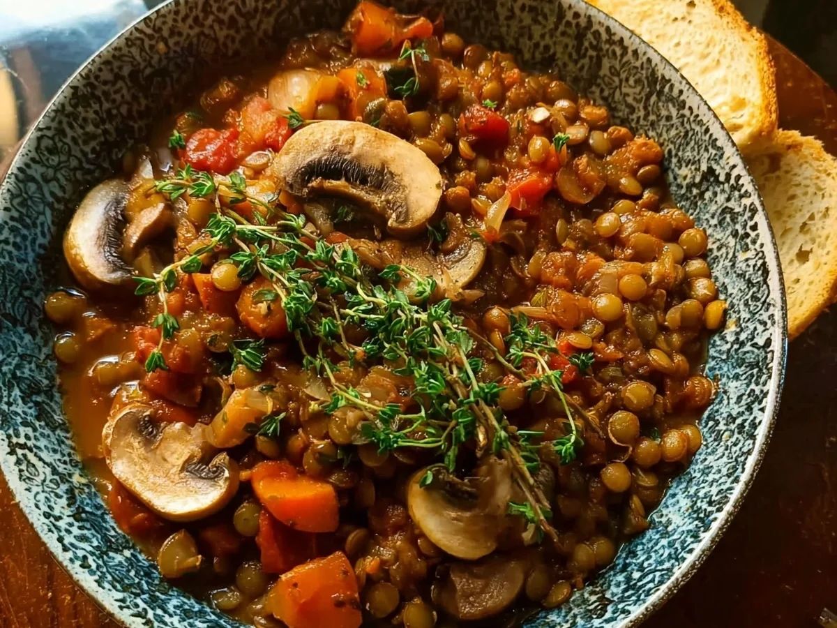 Vegan Lentil Mushroom Stew: Hearty & High-Protein Dinner - Image 2