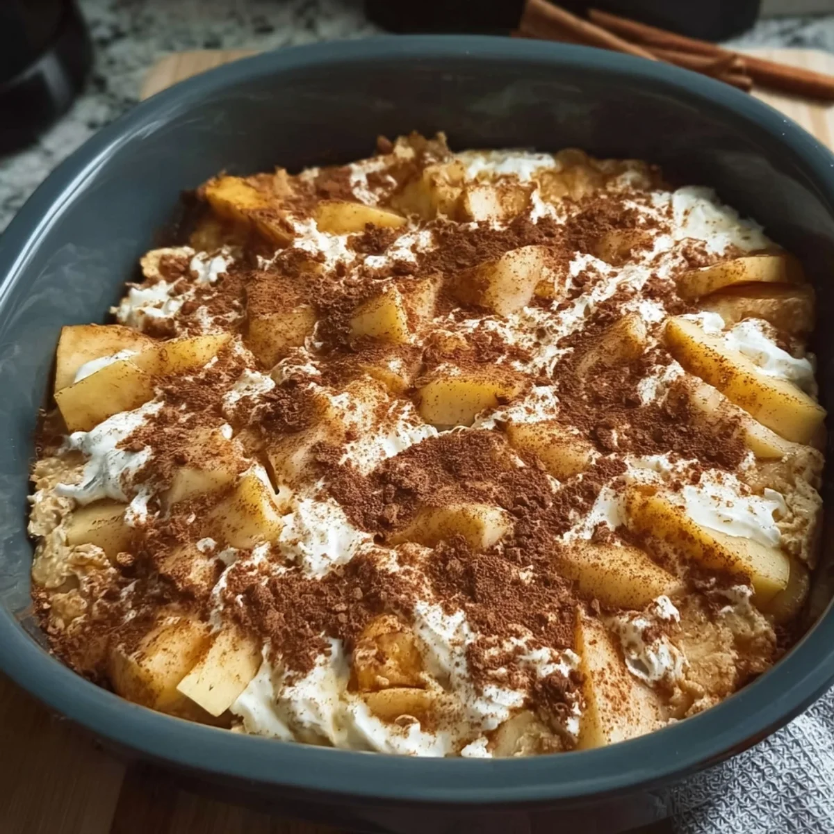 Apple Cinnamon Cottage Cheese Bake: High-Protein