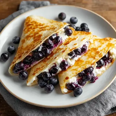 Blueberry Breakfast Quesadilla: Quick, High Protein